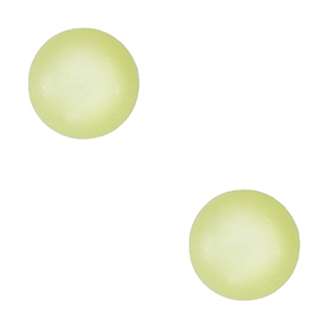 Cabochon Polaris 4mm soft SS16 "Pietra di nascita" shiny Agosto Verde lime