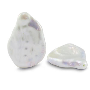 BQ Perle di acqua dolce a forma di goccia bianco naturale