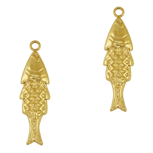Ciondoli in acciaio inossidabile pesce oro