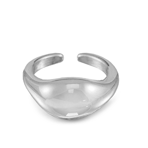 Anelli in acciaio inossidabile goccia argento