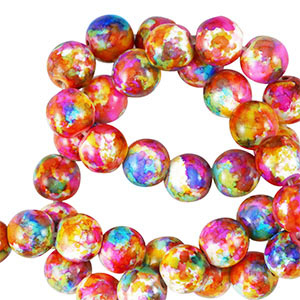 Perline di ceramica 6mm multicolor