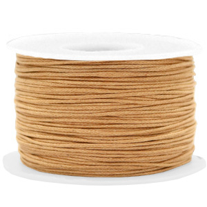 Cordoncino cerato 1mm marrone crema