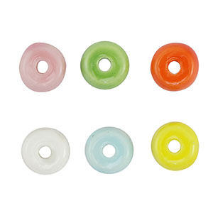 Perline di ceramica rondella multicolore