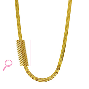 Collane in acciaio inossidabile serpente oro