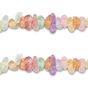 Perline in pietra naturale chips Quarzo trasparente multicolore