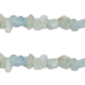 Perline in pietra naturale chips Acquamarina blu trasparente