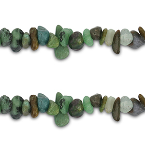 Perline in pietra naturale chips Rubino Zoisite verde-rosso