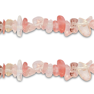 Perline in pietra naturale chips trasparente rosa anguria