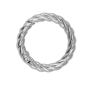 Componenti anello bris&eacute; portachiavi con spirale argento