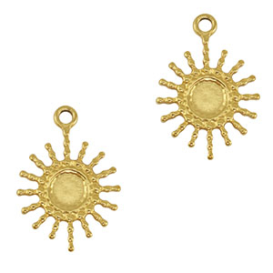Ciondoli in acciaio inossidabile sole oro