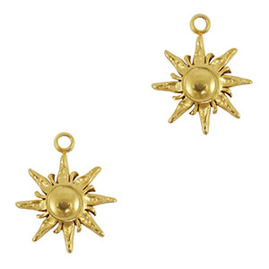 Ciondoli in acciaio inossidabile sole oro