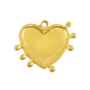 Ciondoli in acciaio inossidabile cuore oro