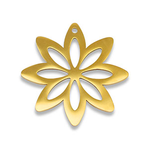 Ciondoli in acciaio inossidabile fiore oro