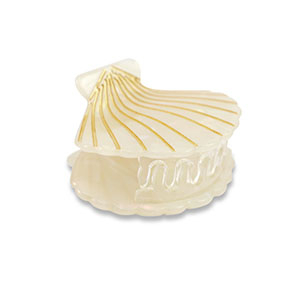 Accessori fermaglio per capelli conchiglia bianco-oro