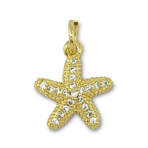 Metallo TQ in ottone ciondolo stella marina oro