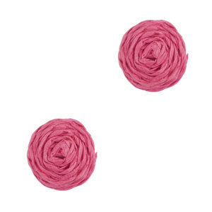 Pendenti in rafia 12mm fucsia
