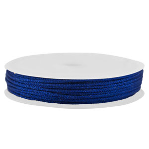 Coda di topo intrecciato 0,8mm blu metallico