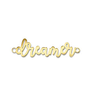 Ciondoli in acciaio inossidabile distanziatore ''dreamer'' oro