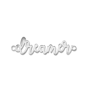 Ciondoli in acciaio inossidabile distanziatore ''dreamer'' argento