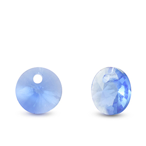 Pendenti di vetro Crystal Glass tonda blu zaffiro