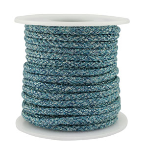 Cordoncino intrecciato alla moda 3.5mm blu-argento