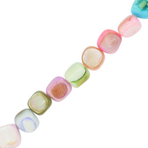 Perline di conchiglia quadrato multicolore