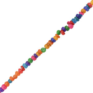 Perline di conchiglia rondella multicolore