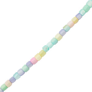 Perline di conchiglia tubo multicolore pastello