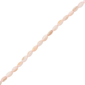 Perline di conchiglia ovale rosa-sabbia marrone
