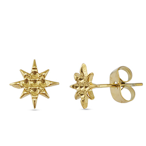 Orecchini in acciaio inossidabile stella oro