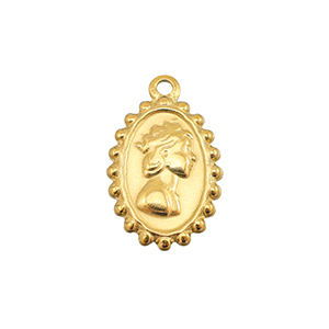 Ciondoli in acciaio inossidabile donna con corona oro