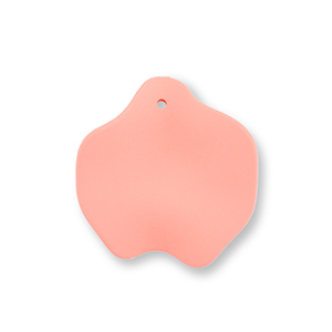 Ciondoli in acrilico foglia rosa salmone