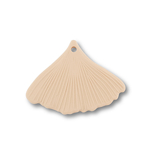 Ciondoli in acrilico foglia beige scuro