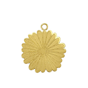 Ciondoli in acciaio inossidabile fiore oro /