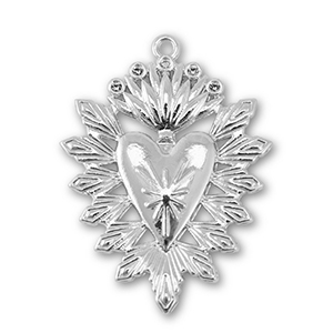 Ciondoli di metallo cuore argento
