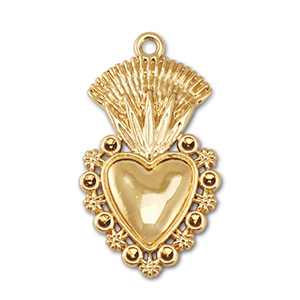Ciondoli di metallo cuore oro