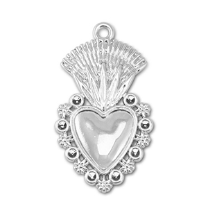 Ciondoli di metallo cuore argento