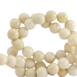Perline in pietra naturale Calcite e Marmo 8mm beige