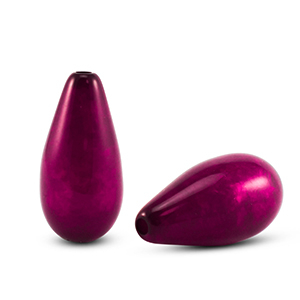 Perline Polaris Elements a forma di goccia Polmo vino rosso bacca