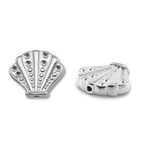 Perline in acciaio inossidabile conchiglia argento