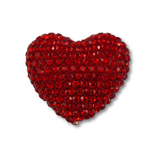 Perline in stile boh&eacute;mien cuore rosso