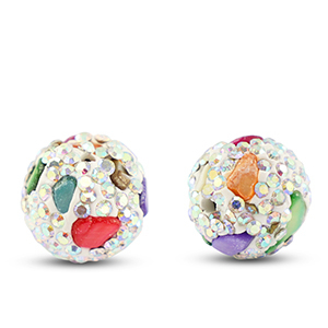 Perline in stile boh&eacute;mien tonda multicolore chiaro