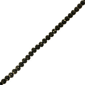 Perline sfaccettate 8x6mm rondella nero