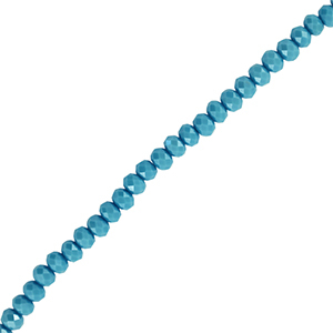 Perline sfaccettate 6x4mm rondella blu