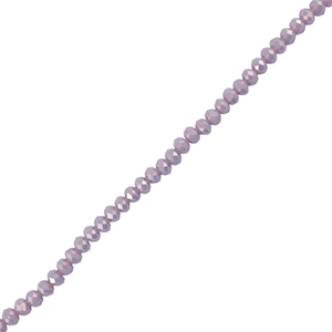 Perline sfaccettate 6x4mm rondella grigio lavanda scuro