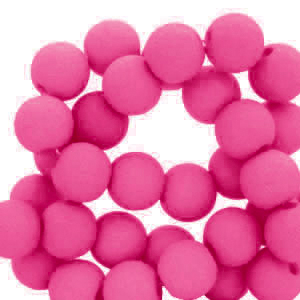 Perline in acrilico 8 mm fucsia