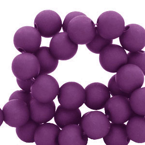 Perline in acrilico 6 mm viola scuro