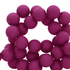 Perline in acrilico 6 mm vino rosso bacca