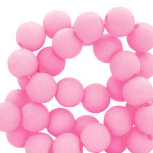 Perline in acrilico 6 mm rosa