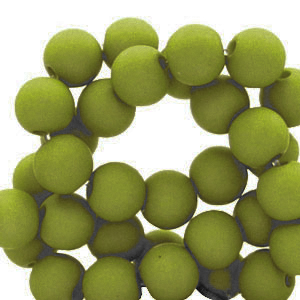 Perline in acrilico 4 mm verde muschio